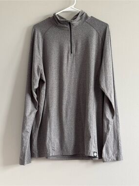 REI Co-op Gray Quarter Zip Performance Pullover Large Activewear
